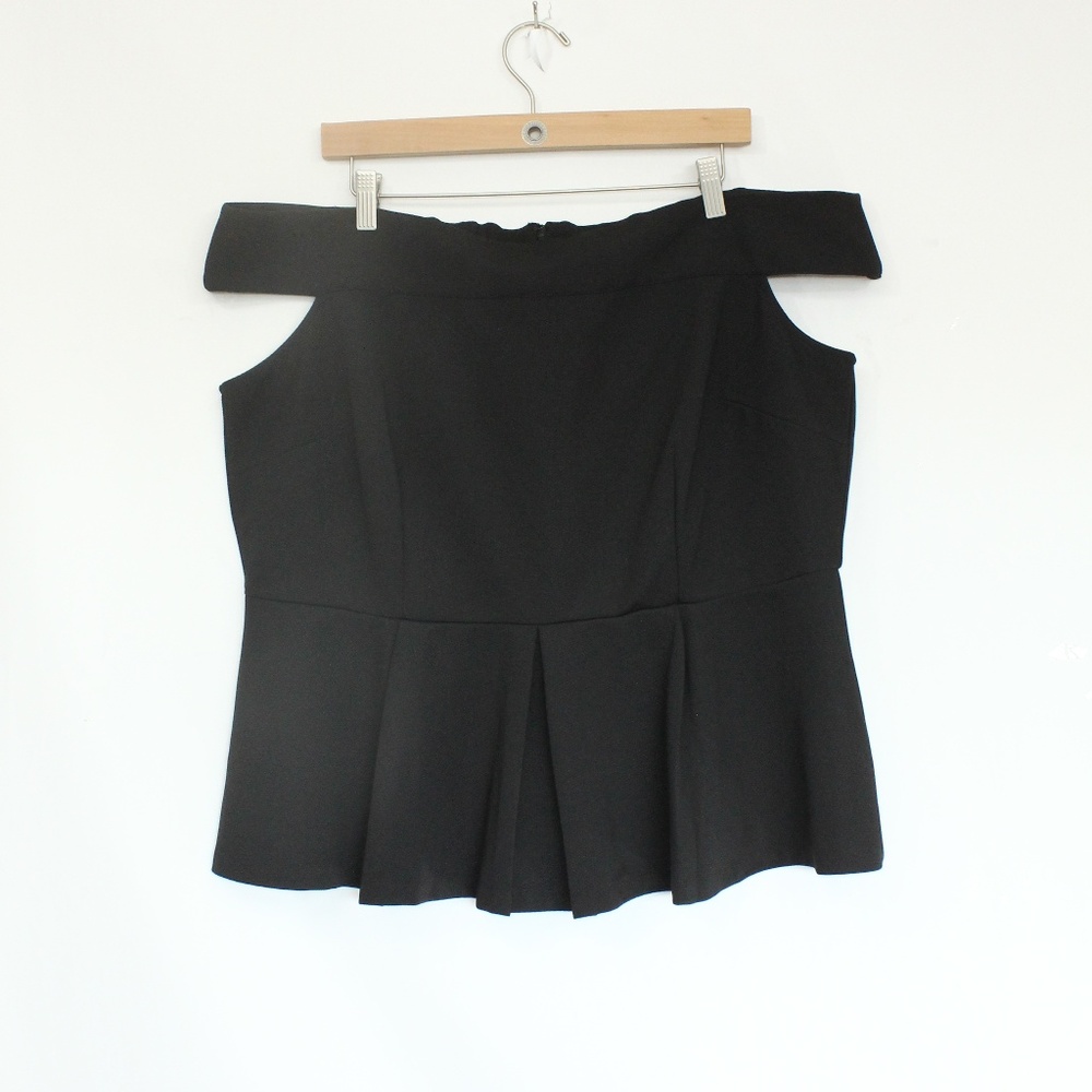 Eloquii Off the Shoulder Plus Size Shirt sz 18 - Picture 4 of 8